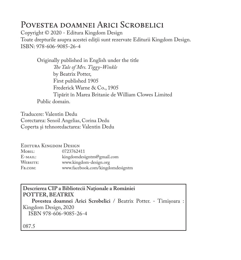 Povestea doamnei Arici Scrobelici – Beatrix Potter 4 Povestea doamnei Arici Scrobelici – Beatrix Potter - imagine 4