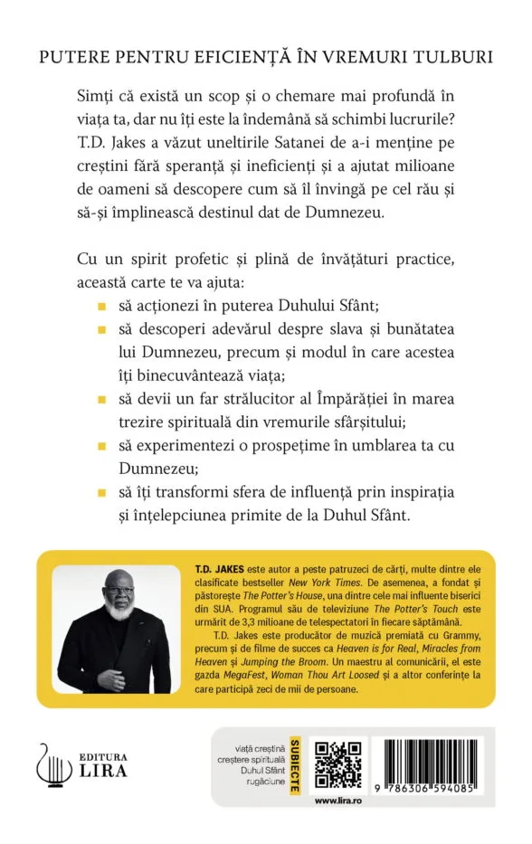 Ungere, coboară peste mine – T. D. Jakes coperta spate