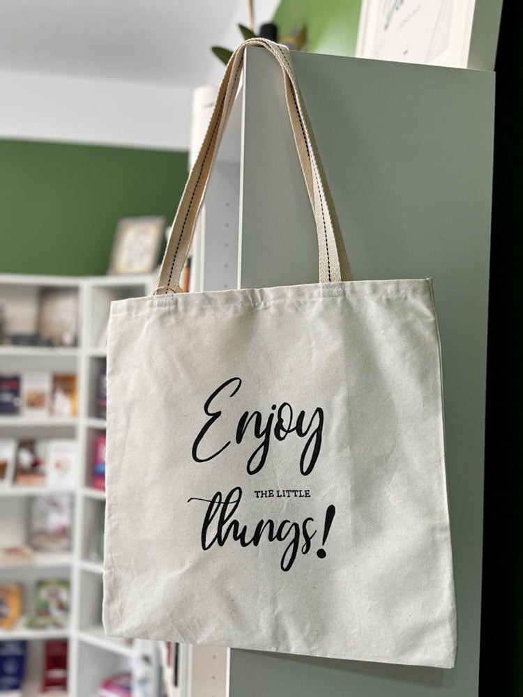 Plasă tote bag - Enjoy 1 plasa tote bag cu mesaj crestin