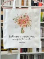 Sacosa textil Daca Dumnezeu este pentru noi libraria Lira