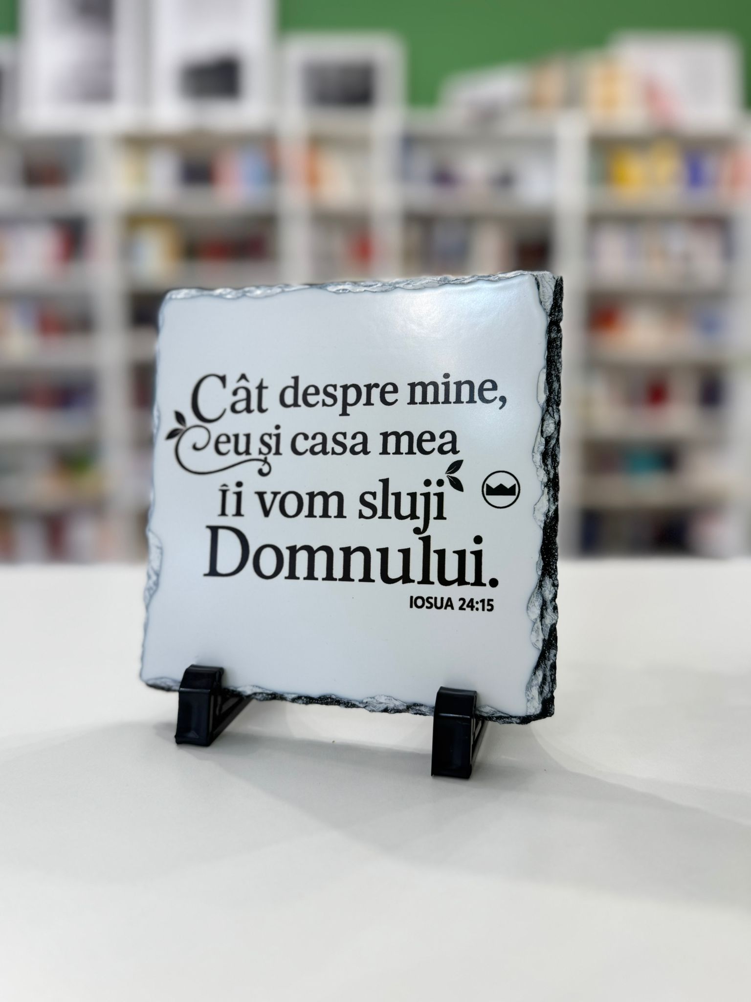 Placa ardenzie - Cat despre mine eu si casa mea vom sluji Domnului 1 Placa ardezie - cat despre mine eu si casa mea vom sluji Domnului