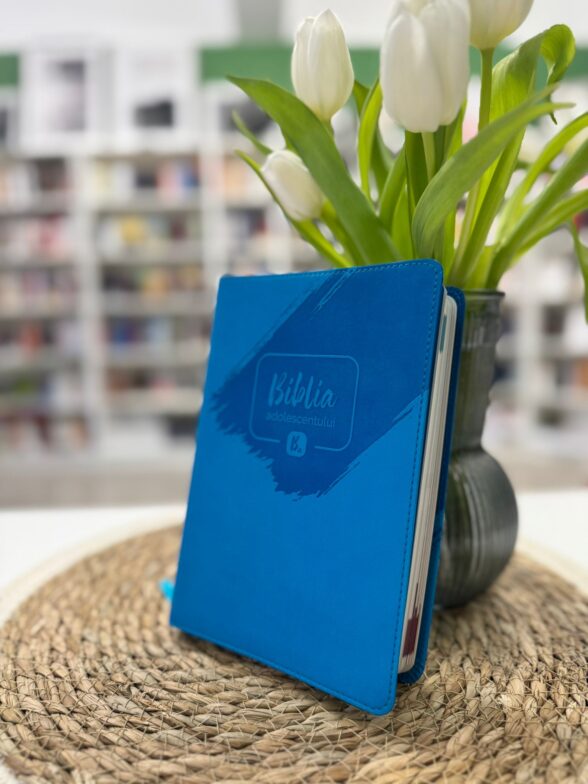Biblia adolescentului cu coperta albastra