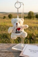 Breloc ursulet I love Jesus