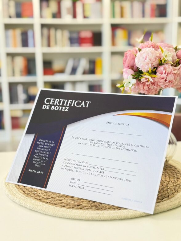 Certificat de botez model 1