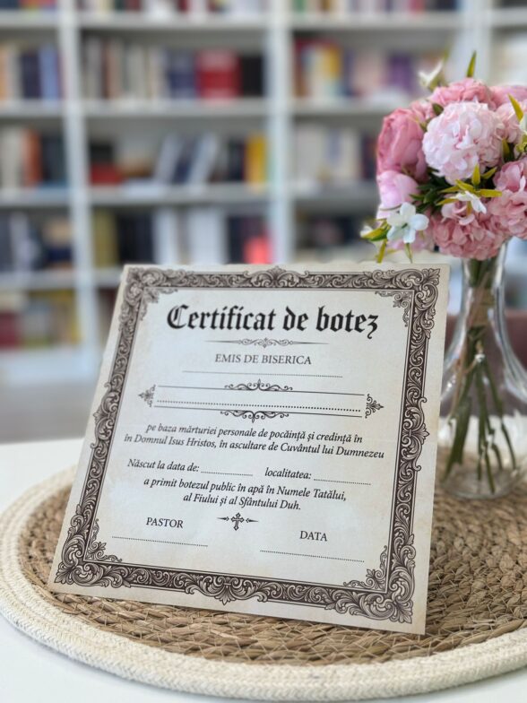 Certificat de botez model 3